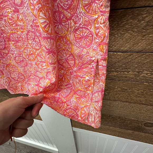 Lilly Pulitzer Pink Citrus Print Cotton Tunic Dress Size M - Picture 5 of 7